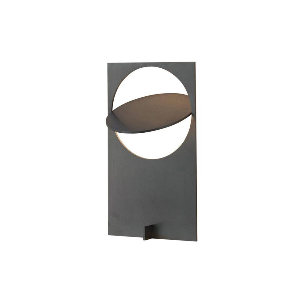 Minimalist Geometric Iron Reading Table Lamp with Adjustable Integrated LED Spotlight