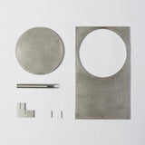 Minimalist Geometric Iron Reading Table Lamp with Adjustable Integrated LED Spotlight