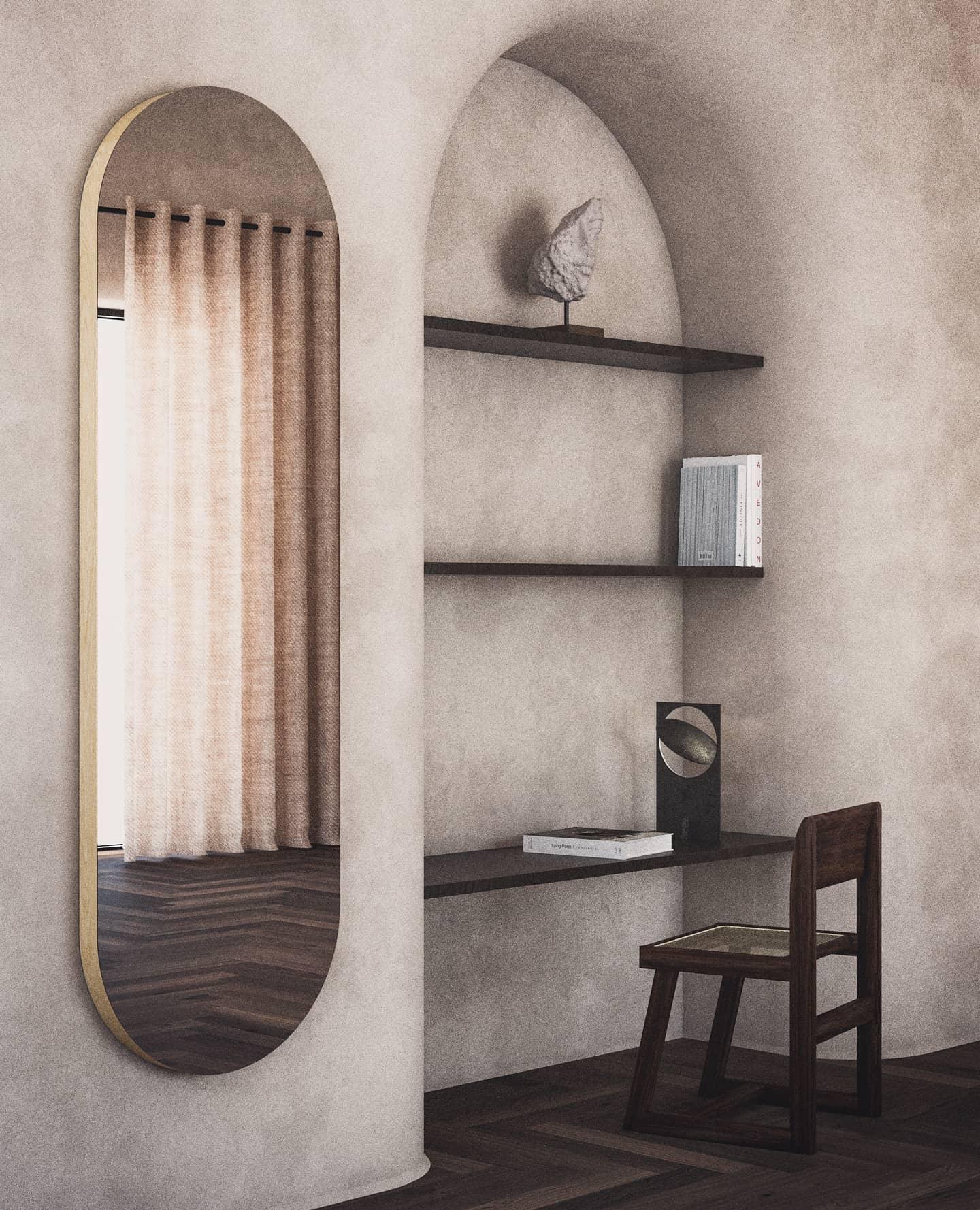 Minimalist Geometric Iron Reading Table Lamp with Adjustable Integrated LED Spotlight