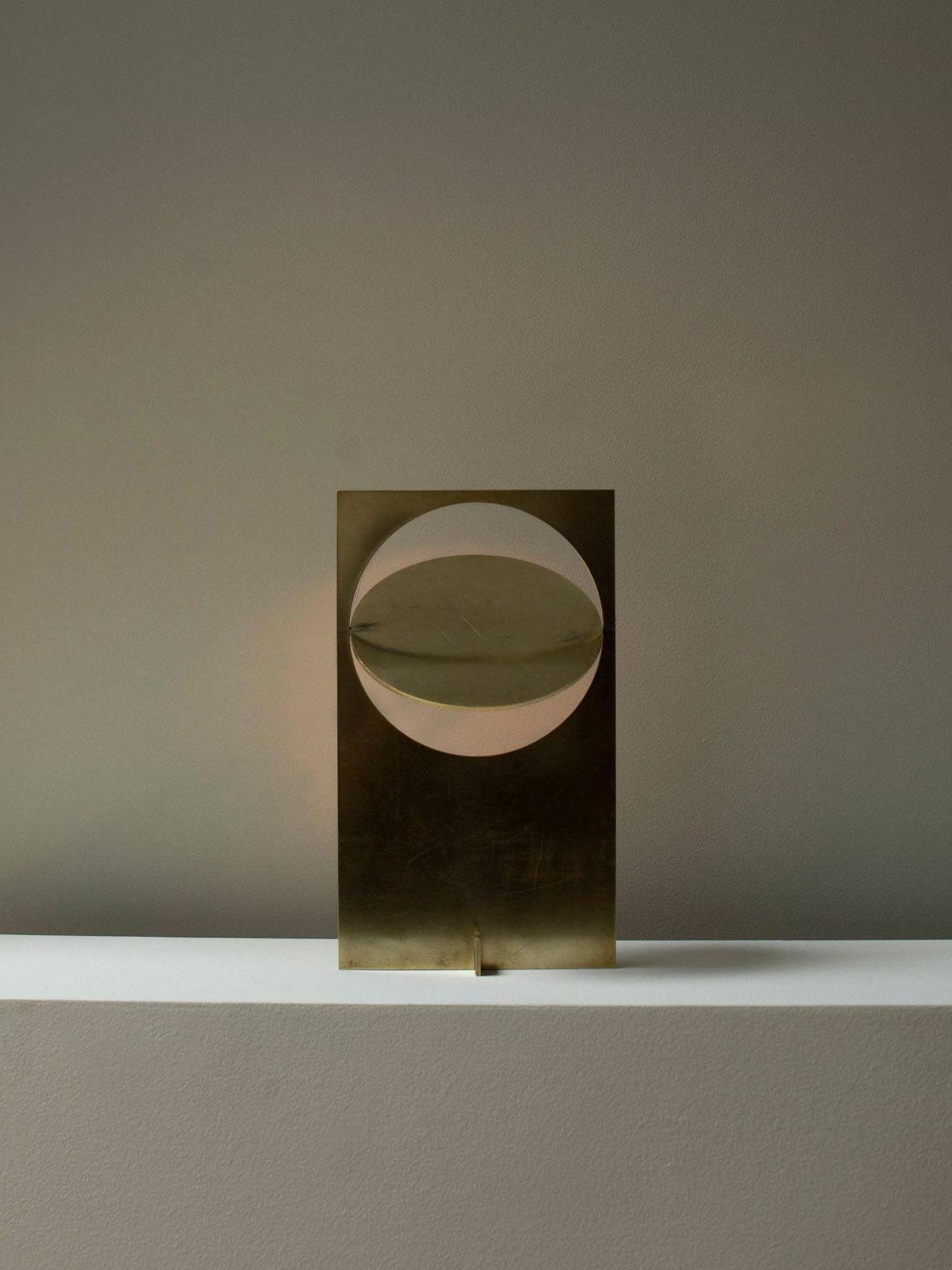 Minimalist Geometric Iron Reading Table Lamp with Adjustable Integrated LED Spotlight