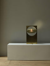 Minimalist Geometric Iron Reading Table Lamp with Adjustable Integrated LED Spotlight