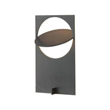 Minimalist Geometric Iron Reading Table Lamp with Adjustable Integrated LED Spotlight
