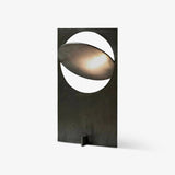 Minimalist Geometric Iron Reading Table Lamp with Adjustable Integrated LED Spotlight