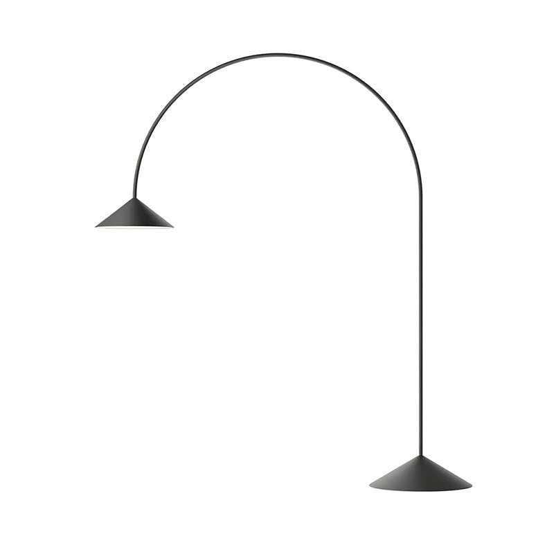 Modern Arc Torchiere Floor Lamp with Flexible Extension and Aluminum Body