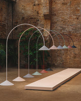 Modern Arc Torchiere Floor Lamp with Flexible Extension and Aluminum Body