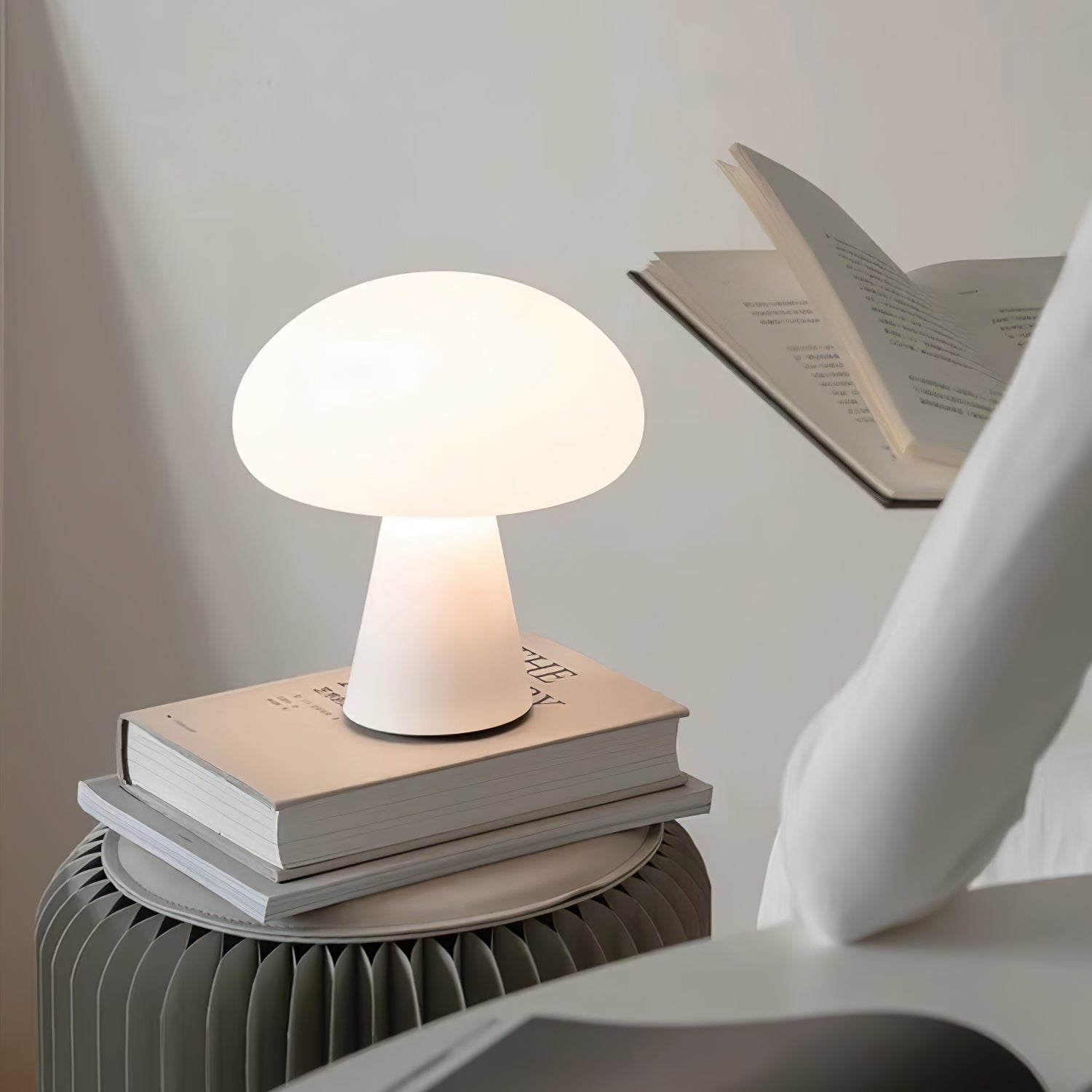 Rechargeable Cordless Mushroom Table Lamp Portable LED Desk Light for Indoor Decor