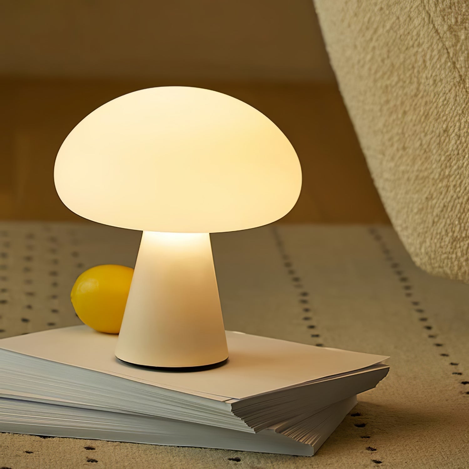Obello Cordless Portable LED Table Lamp Battery Powered Space Age Indoor Mood Lighting White