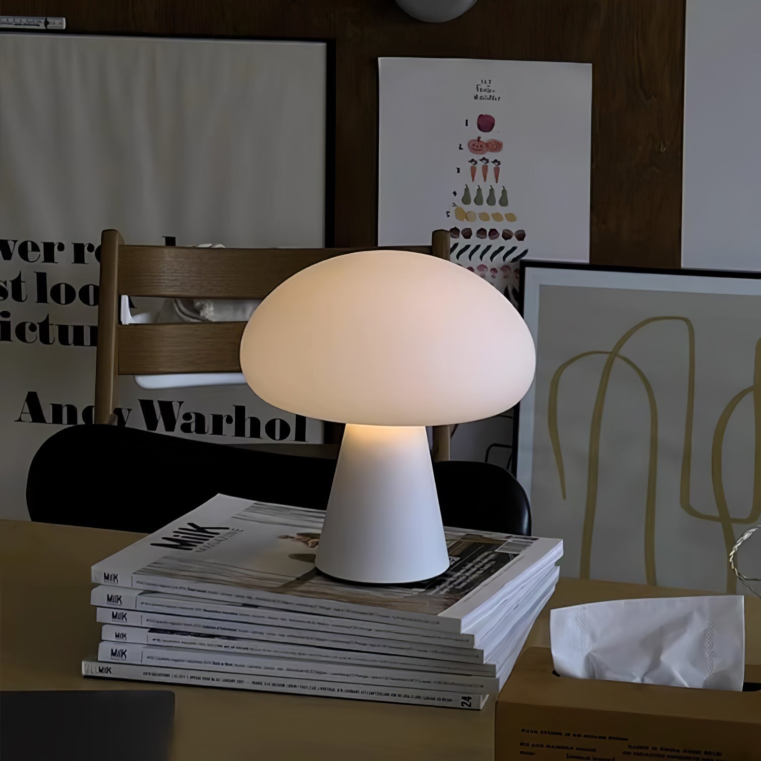 Obello Cordless Portable LED Table Lamp Battery Powered Space Age Indoor Mood Lighting White
