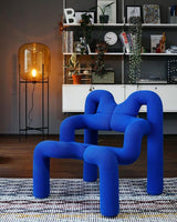 Modern Oda Hand Blown Glass Floor Lamp with Metal Base for Contemporary Home Decor