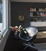 Modern Oda Hand Blown Glass Floor Lamp with Metal Base for Contemporary Home Decor