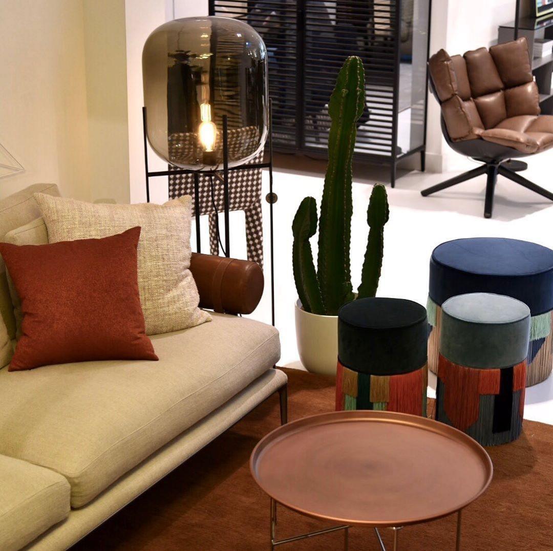 Modern Oda Hand Blown Glass Floor Lamp with Metal Base for Contemporary Home Decor