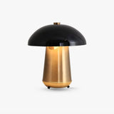 Modern Mushroom Metal Accent Table Lamp for Bedroom and Living Room
