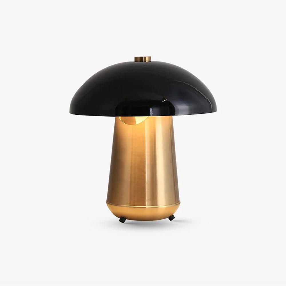 Modern Mushroom Metal Accent Table Lamp for Bedroom and Living Room