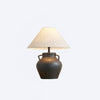Ceramic Old Wine Pot Table Lamp Rustic Handcrafted Desk Light for Bedroom and Living Room