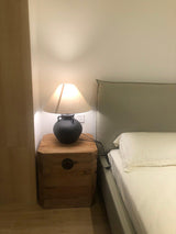 Ceramic Old Wine Pot Table Lamp Rustic Handcrafted Desk Light for Bedroom and Living Room
