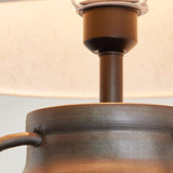 Ceramic Old Wine Pot Table Lamp Rustic Handcrafted Desk Light for Bedroom and Living Room