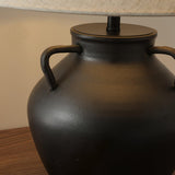 Ceramic Old Wine Pot Table Lamp Rustic Handcrafted Desk Light for Bedroom and Living Room