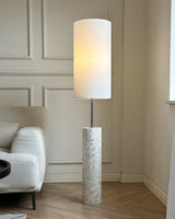 ollie-modern-textured-glass-floor-lamp-with-tall-white-fabric-shade-and-foot-switch-in-chrome-finish