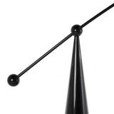 Opal Glass Arc Floor Lamp Modern Ambient Standing Light with Black Metal Finish