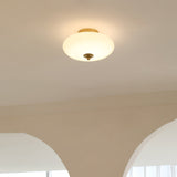 Modern Opal Glass LED Flush Mount Ceiling Lamp for Kitchen and Bathroom