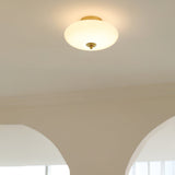 Modern Opal Glass LED Flush Mount Ceiling Lamp for Kitchen and Bathroom