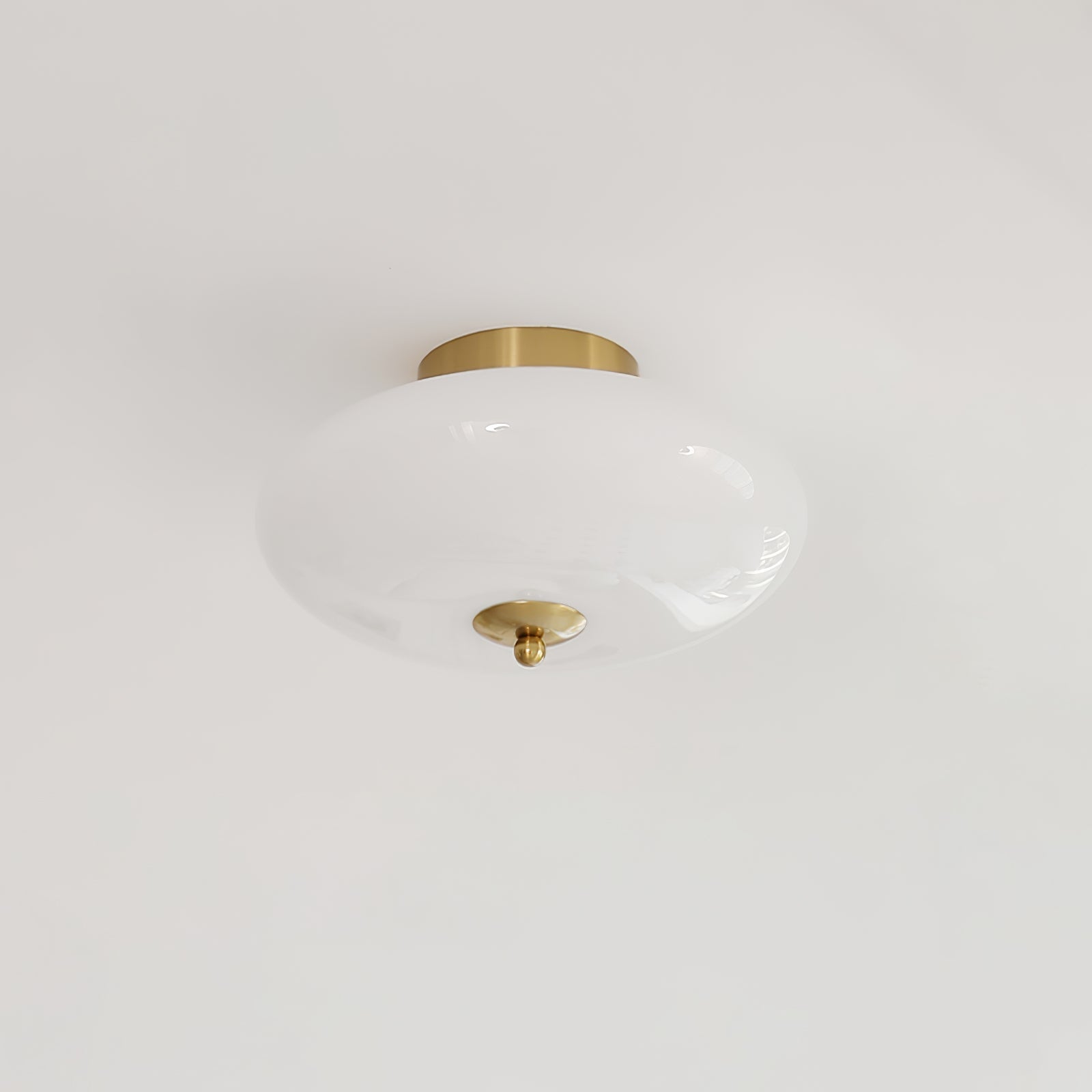 Modern Opal Glass LED Flush Mount Ceiling Lamp for Kitchen and Bathroom