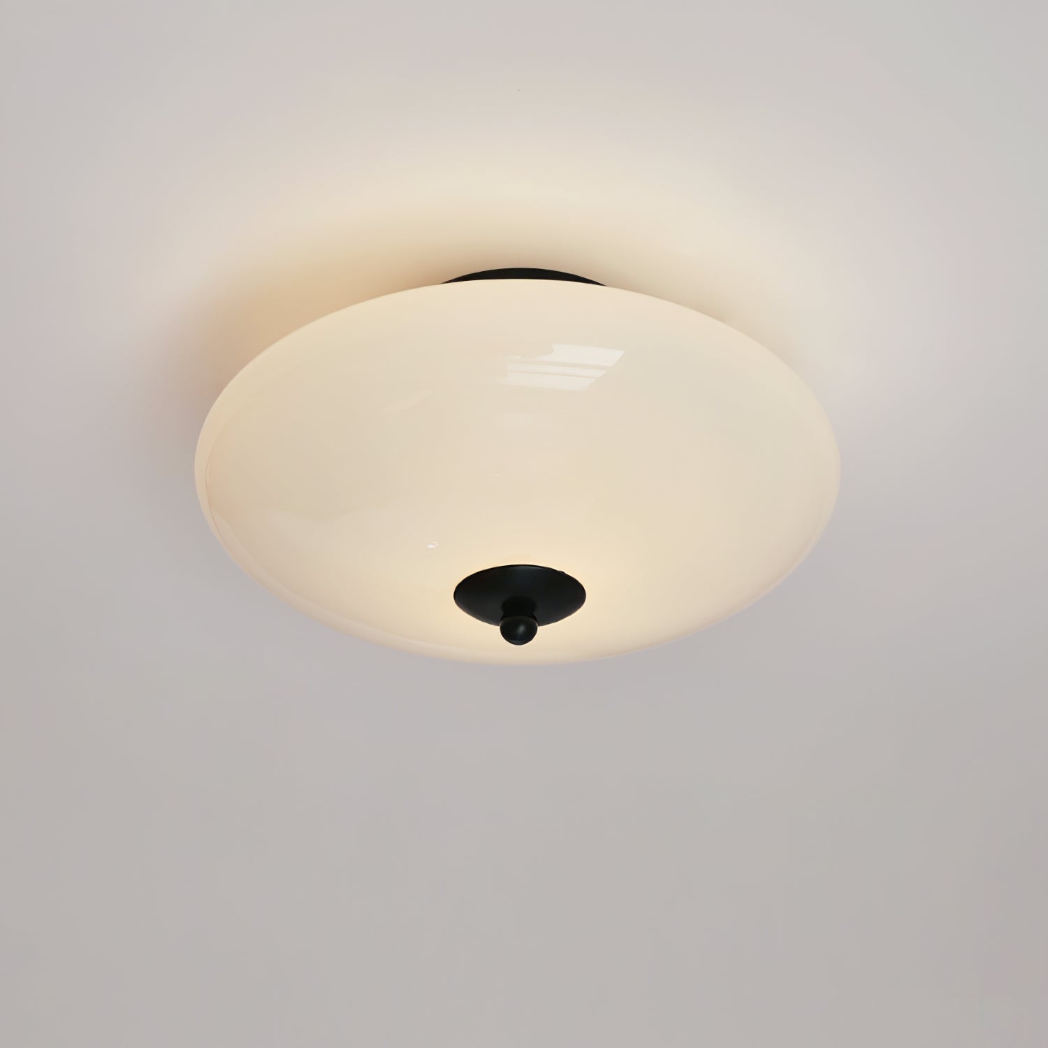 Modern Opal Glass LED Flush Mount Ceiling Lamp for Kitchen and Bathroom