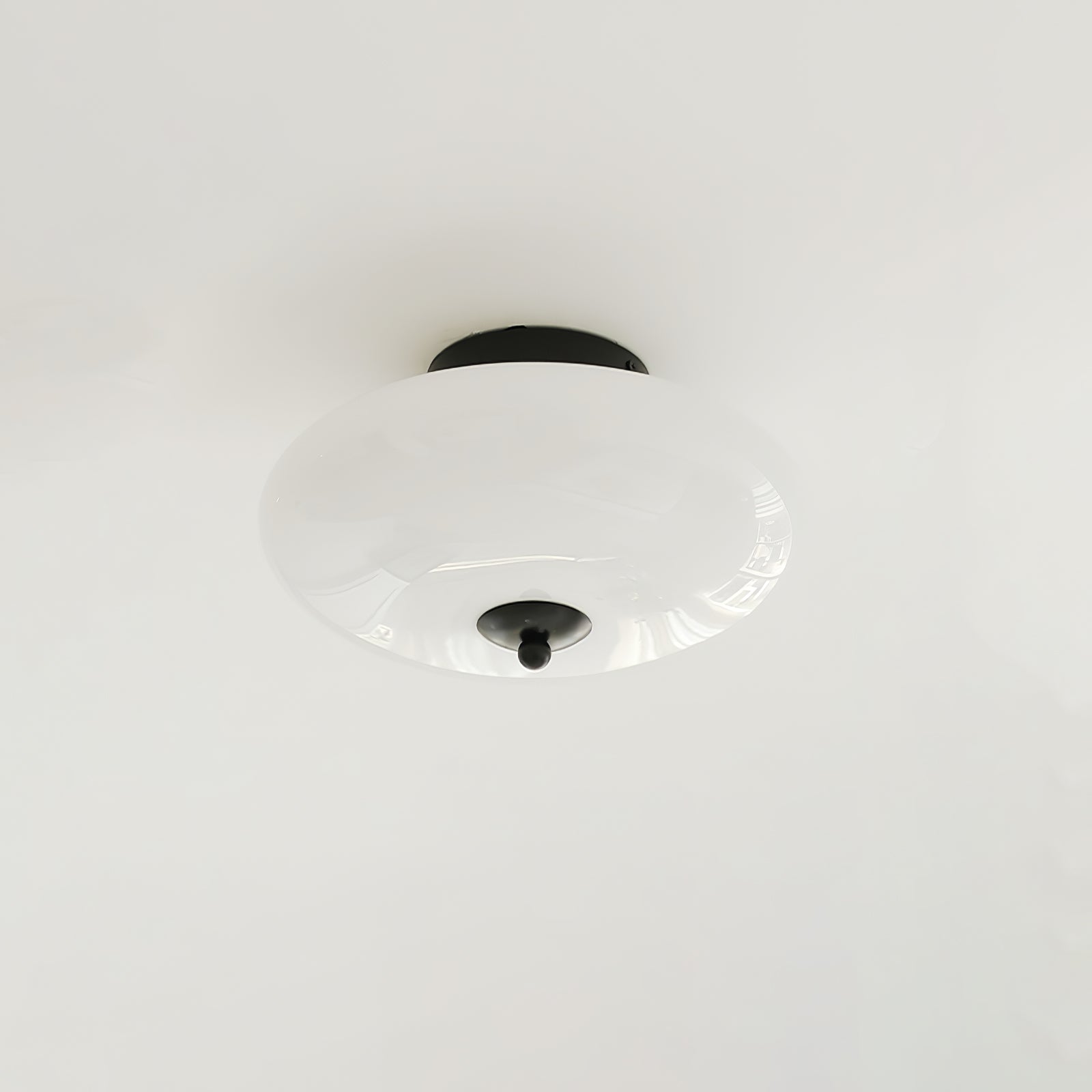 Modern Opal Glass LED Flush Mount Ceiling Lamp for Kitchen and Bathroom