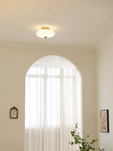 Modern Opal Glass LED Flush Mount Ceiling Lamp for Kitchen and Bathroom