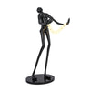 Modern Orb Juggler Sculpture Floor Lamp Artistic LED Uplight for Contemporary Living Rooms