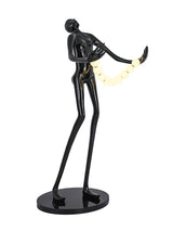 Modern Orb Juggler Sculpture Floor Lamp Artistic LED Uplight for Contemporary Living Rooms