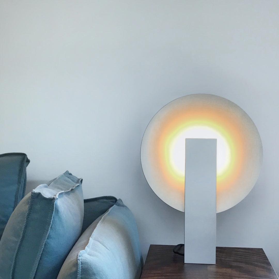 Modern Orbe Indirect Light Table Lamp with Minimalist Conical Design for Indoor Use