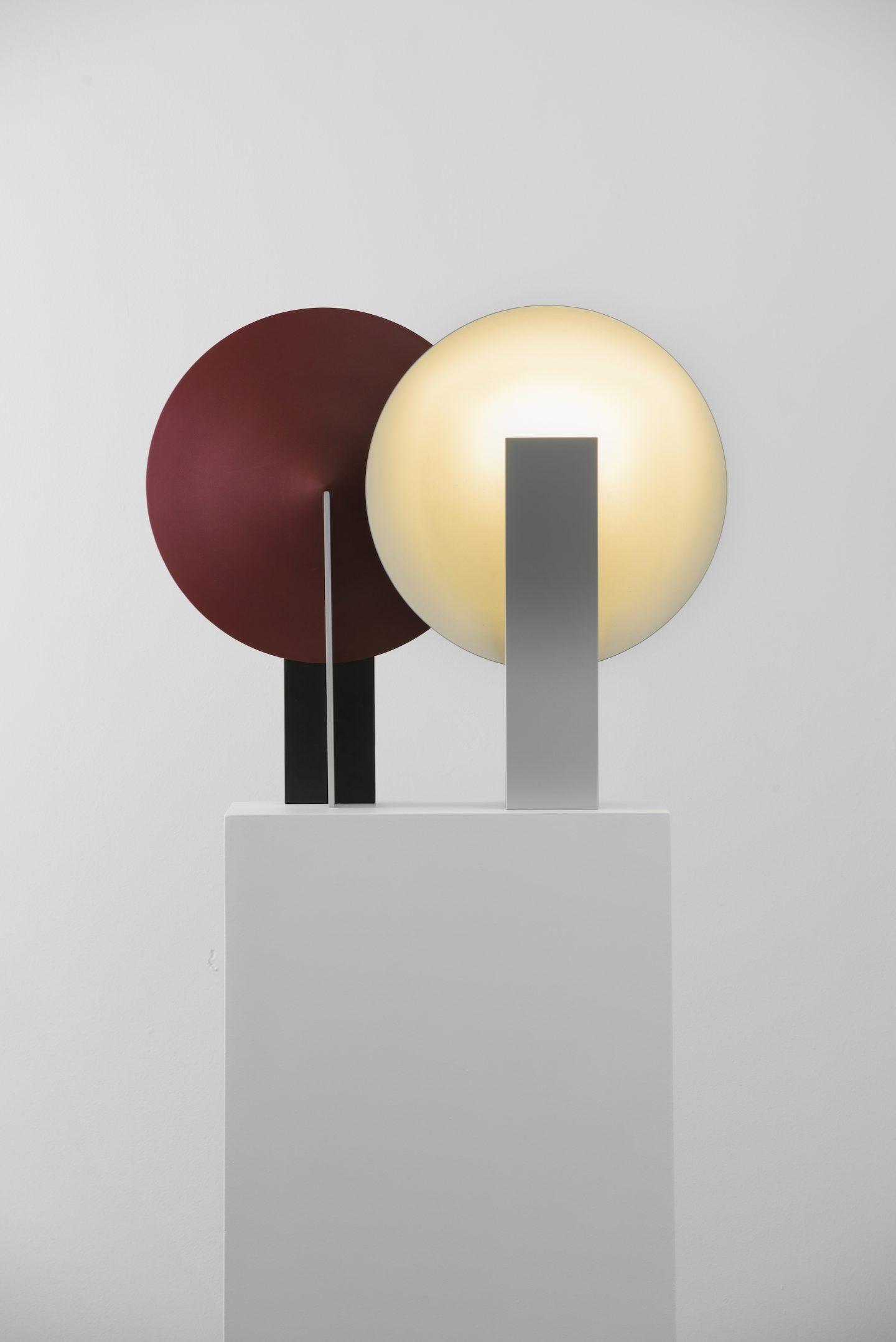 Modern Orbe Indirect Light Table Lamp with Minimalist Conical Design for Indoor Use