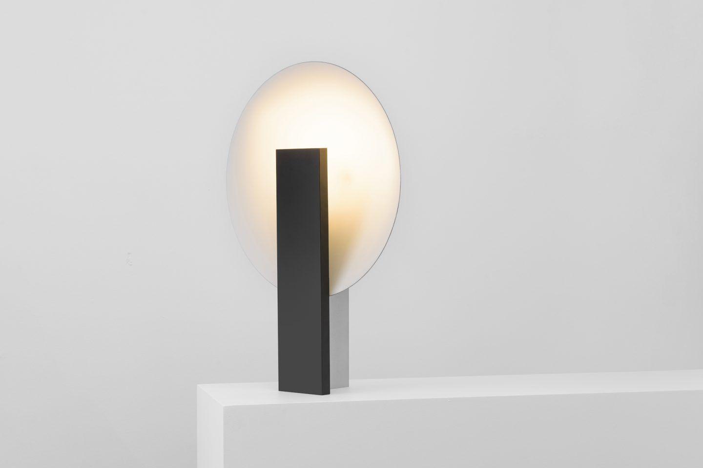 Modern Orbe Indirect Light Table Lamp with Minimalist Conical Design for Indoor Use