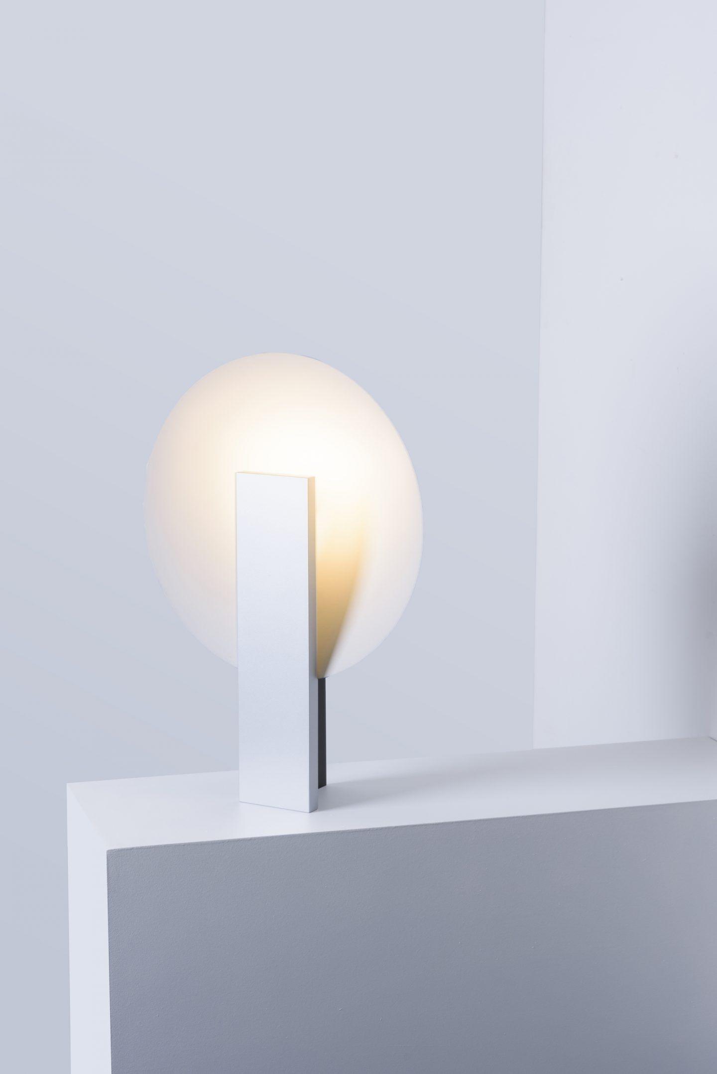 Modern Orbe Indirect Light Table Lamp with Minimalist Conical Design for Indoor Use