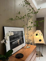 Modern Rice Paper Origami Lantern Floor Lamp Geometric Standing Light for Living Room and Bedroom