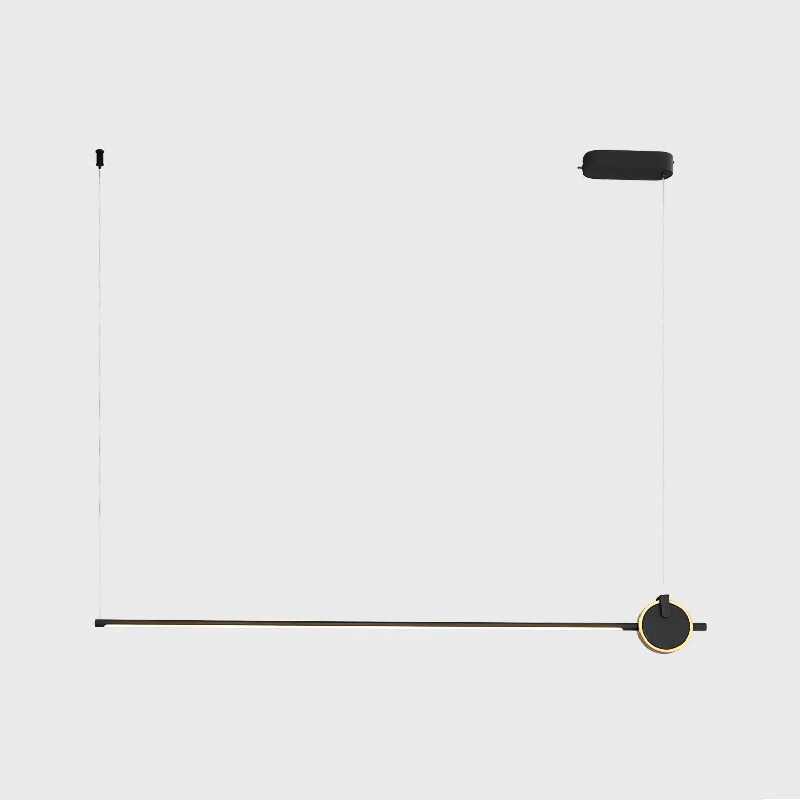 minimalist-led-linear-pendant-light-with-gold-sphere-trim-for-dining-room