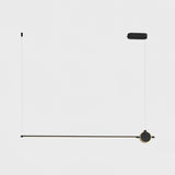 minimalist-led-linear-pendant-light-with-gold-sphere-trim-for-dining-room