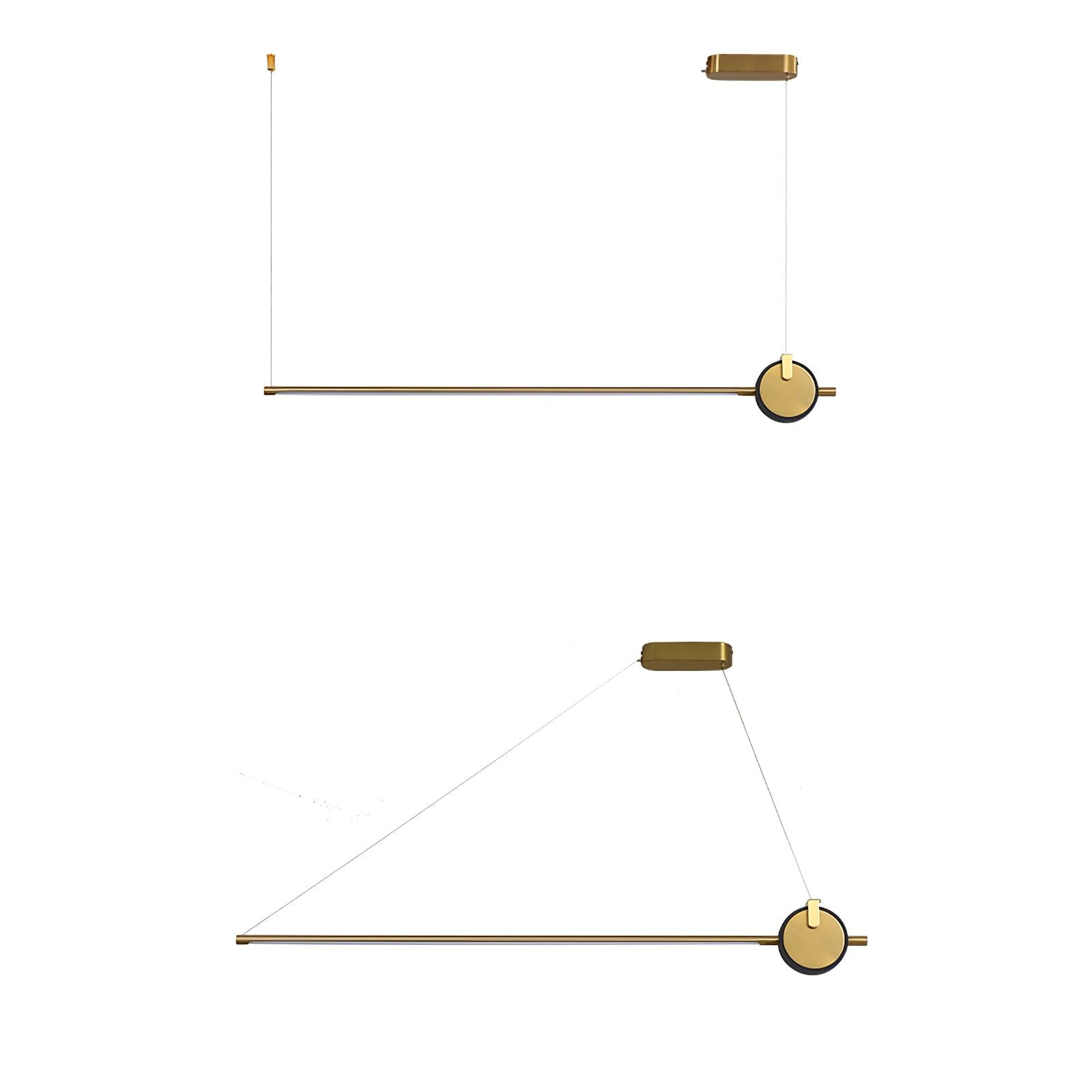 minimalist-led-linear-pendant-light-with-gold-sphere-trim-for-dining-room