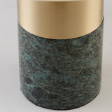 Orly Modern Marble and Frosted Glass Dome Table Lamp with Gold Base for Desk and Bedside