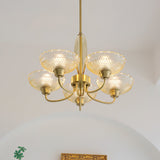 mid-century-scalloped-amber-glass-brass-chandelier-5-arm-pendant-lighting-for-dining-room