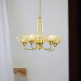 mid-century-scalloped-amber-glass-brass-chandelier-5-arm-pendant-lighting-for-dining-room