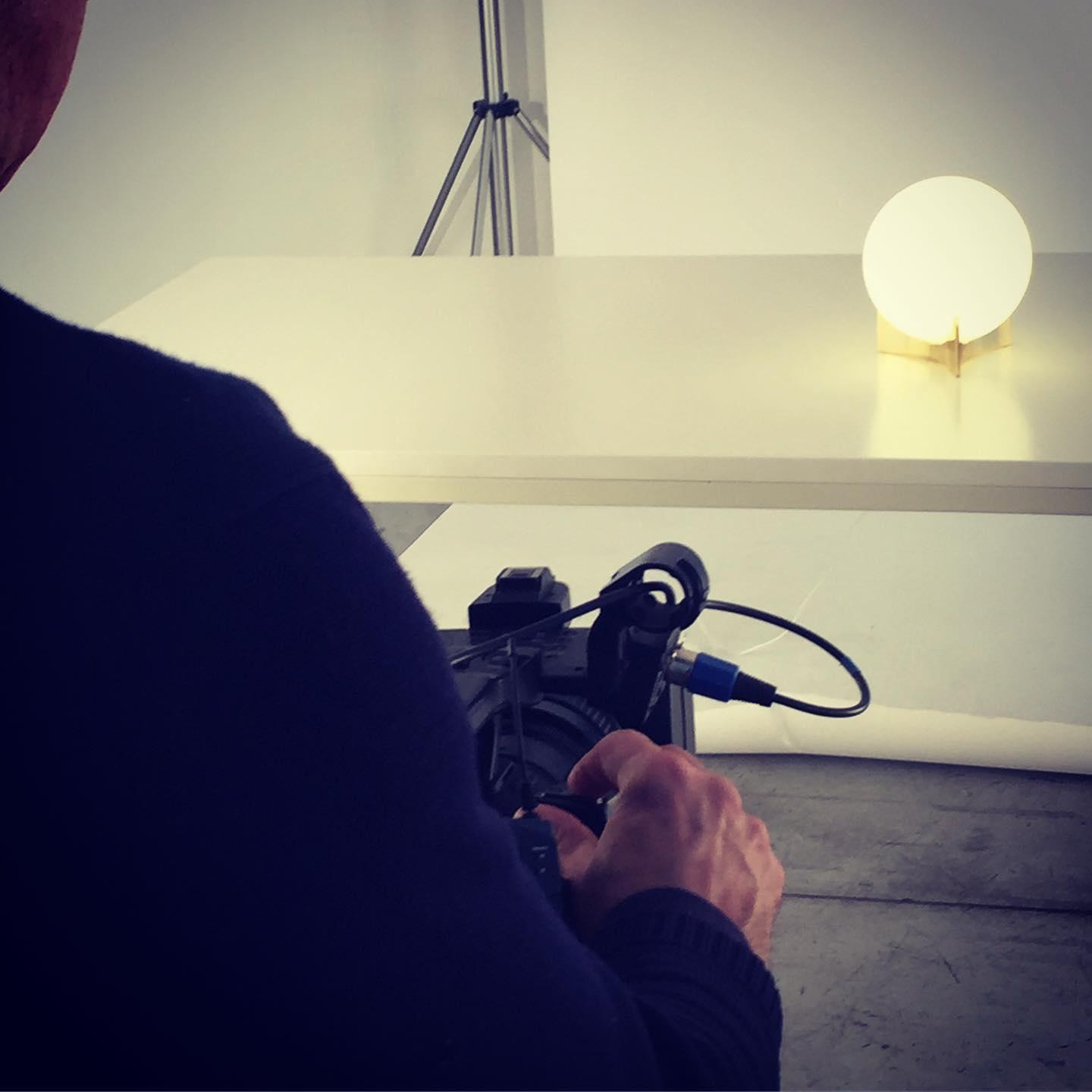 Contemporary Geometric Metal Table Lamp with White Spherical Glass Shade