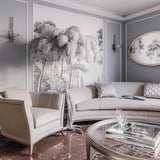 Luxurious Ostrich Feather Floor Lamp with Polished Brass Base Elegant Gold Standing Light for Living Room