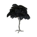 Luxury Ostrich Feather Palm Tree Table Lamp with Brass Base and Portable Design