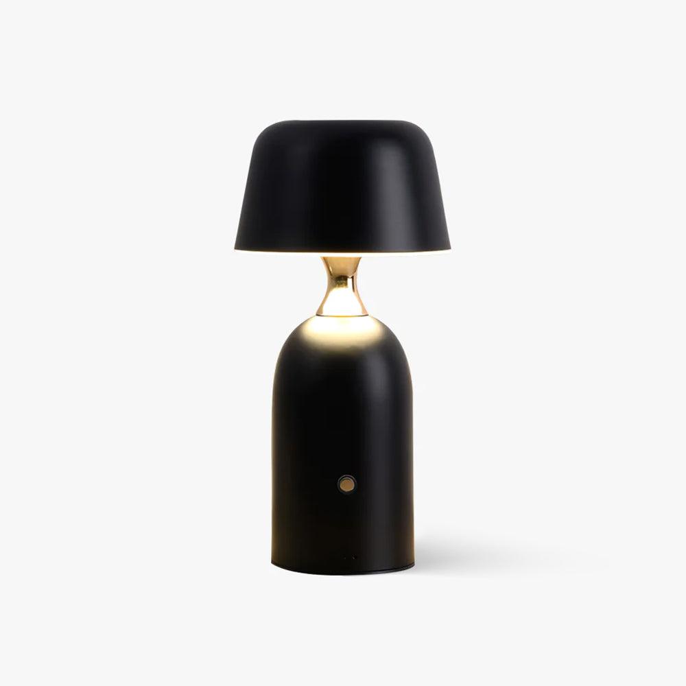 Retro Mushroom LED Table Lamp with Rechargeable Battery Portable Metal Desk Light