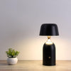 Retro Mushroom LED Table Lamp with Rechargeable Battery Portable Metal Desk Light