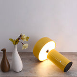 Retro Mushroom LED Table Lamp with Rechargeable Battery Portable Metal Desk Light