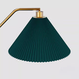 Modern Metal and Marble Standing Floor Lamp with Integrated Side Tray Table