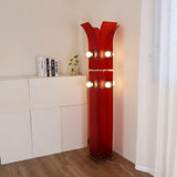 Modern Palm Tree Torchiere Floor Lamp with Acrylic Leaves for Living Room